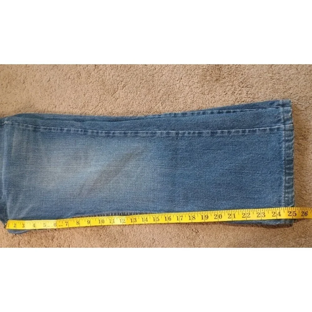Levis 527‎ Slim Bootcut Mens Jeans Medium Wash Blue Denim 30x25